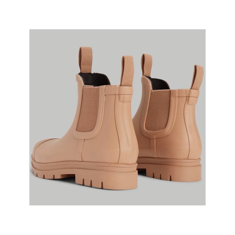Everlane Rain Boot Tawny Brown Tan Lug Sole Chelsea Boot Size 9 NWOB Chic - Picture 3 of 8
